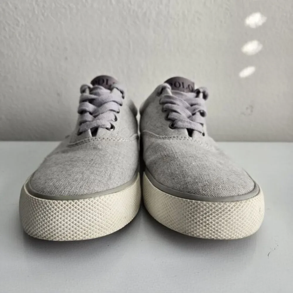 Polo Ralph Lauren Forestmont II Men's Gray Canvas Boat Shoes Sneakers Size 9D‎